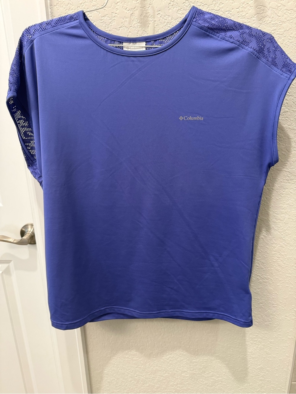 Columbia Women's Short Sleeve Active Tee in purple